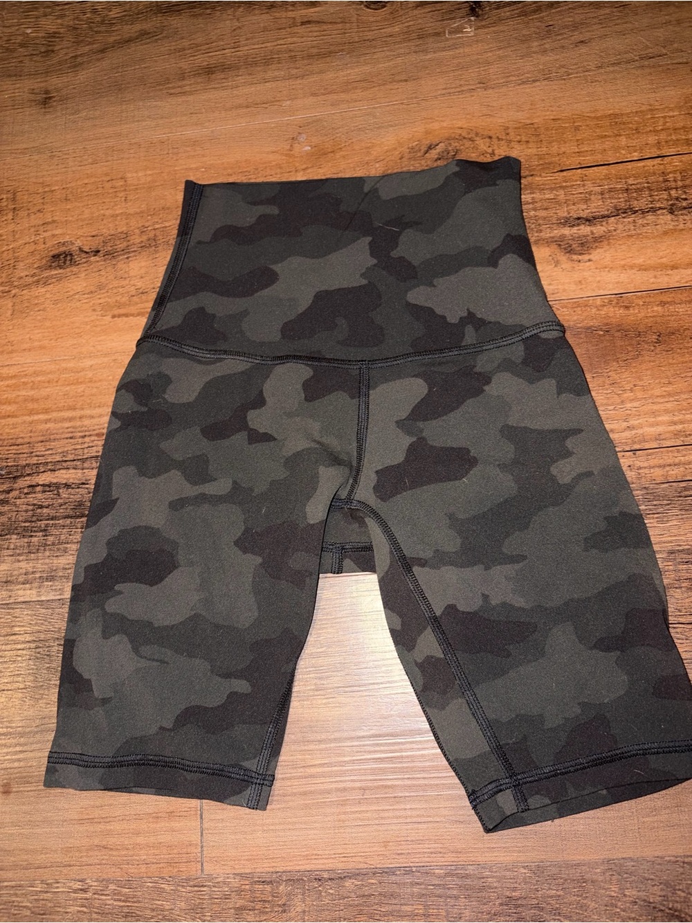 lululemon athletica Olive Green Camo High-Rise Athletic Shorts